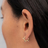 Brinco de piercing de argola Rox em ouro amarelo 18 K