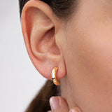 Bold Hoop Earrings in 18k Yellow Gold