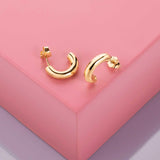 Bold Hoop Earrings in 18k Yellow Gold