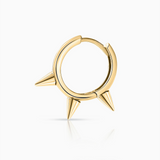 Brinco Piercing Three Spikes em Ouro Amarelo 18 K