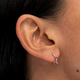 Brinco de piercing de argola Rox em ouro rosa 18 K
