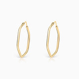 Rose Hoop Earrings in 18k Yellow Gold