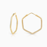 Rose Hoop Earrings in 18k Yellow Gold