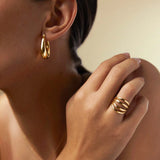 Brincos Duomo em ouro amarelo 18 K
