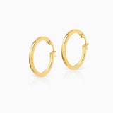 Brincos de argola Midi Hoops Medium 20 mm em ouro amarelo 18 kt