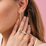 Large Hoop Earrings 30 mm in 18k Yellow Gold