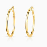 Large Hoop Earrings 30 mm in 18k Yellow Gold