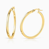 Large Hoop Earrings 30 mm in 18k Yellow Gold