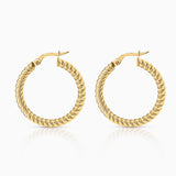 Twist Hoop Earrings in 18k Yellow Gold