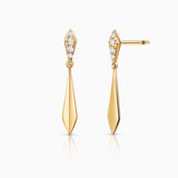 Losange Diamond Earrings in 18k Yellow Gold