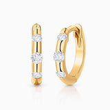 Pendientes de Aro Orion de Diamantes en Oro Amarillo de 18 Kt