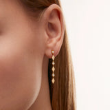 Pendientes Largos Losange de Diamantes en Oro Amarillo de 18 Kt