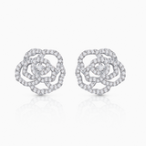 Malmaison Diamond Earrings in 18 kt White Gold