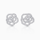 Malmaison Diamond Earrings in 18 kt White Gold