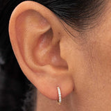Pendientes Petite Diamonds Aro en Oro Amarillo de 18 Kt