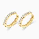 Pendientes Petite Diamonds Aro en Oro Amarillo de 18 Kt
