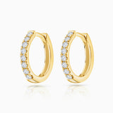 Pendientes Petite Diamonds Aro en Oro Amarillo de 18 Kt