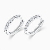 Pendientes Petite Diamonds Aro en Oro Blanco de 18 Kt