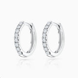 Pendientes Petite Diamonds Aro en Oro Blanco de 18 Kt