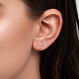 MY Initial in Diamonds Earring in 18k White Gold