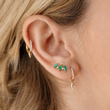 Pendiente Piercing Spike Diamonds en Oro Amarillo de 18 Kt