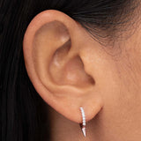 Pendiente Piercing Spike Diamonds en Oro Rosa de 18 Kt