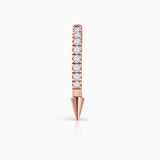 Pendiente Piercing Spike Diamonds en Oro Rosa de 18 Kt