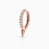 Pendiente Piercing Spike Diamonds en Oro Rosa de 18 Kt