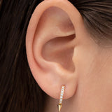 Pendiente Piercing Spike Diamonds Mini en Oro Amarillo de 18 Kt