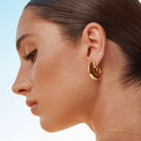 Pendiente Piercing Spike Diamonds Mini en Oro Amarillo de 18 Kt