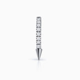 Brinco Mini Spike Diamonds Piercing em Ouro Branco 18K