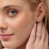 Pendientes Luna Moon Diamonds en Oro Amarillo de 18 Kt