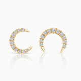 Pendientes Luna Moon Diamonds en Oro Amarillo de 18 Kt