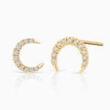 Pendientes Luna Moon Diamonds en Oro Amarillo de 18 Kt