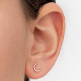 Pendientes Luna Moon Diamonds en Oro Rosa de 18 Kt
