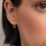 Pendientes Luna Moon Diamonds en Oro Rosa de 18 Kt