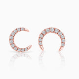 Pendientes Luna Moon Diamonds en Oro Rosa de 18 Kt
