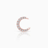 Pendiente Piercing Luna Moon Diamonds en Oro Rosa de 18 Kt