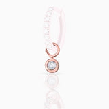 Charm para Pendiente de Aro Chatón de Diamante en Oro Rosa de 18 Kt