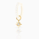 Wind Rose Diamond Earring Charm in 18k Yellow Gold