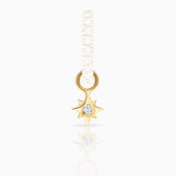 Wind Rose Diamond Earring Charm in 18k Yellow Gold