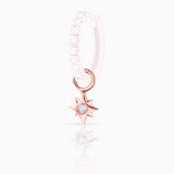 Charm para Pendiente de Aro Rosa de los Vientos de Diamante en Oro Rosa de 18 Kt