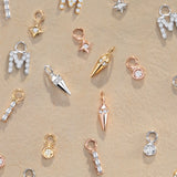 Charm para Pendiente de Aro Rosa de los Vientos de Diamante en Oro Rosa de 18 Kt