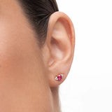 Pendiente Piercing Crown II de Rubí en Oro Amarillo de 18 Kt