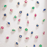 Pendiente Piercing Crown II de Rubí en Oro Amarillo de 18 Kt