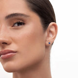 Crown II Sapphire Piercing Earring in 18k Yellow Gold