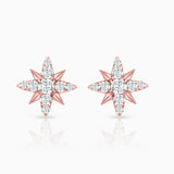 Wind Rose Earrings in 18k Rose Gold