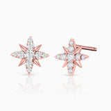 Wind Rose Earrings in 18k Rose Gold