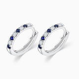 Pendientes Eternity Colors Aro de Zafiro en Oro Blanco de 18 Kt