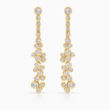 Brincos Cascata Diamantes em Ouro Amarelo 18K